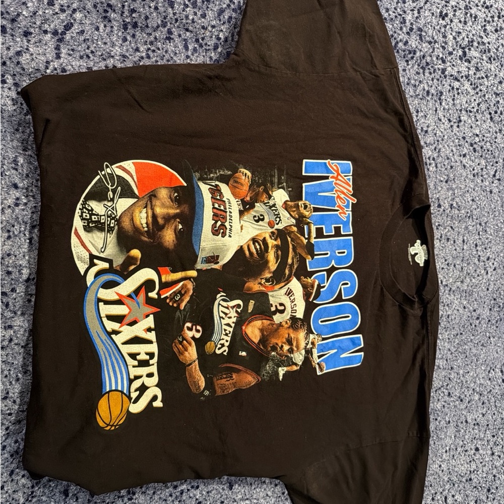 Black Allen Iverson Sixers Graphic T-Shirt